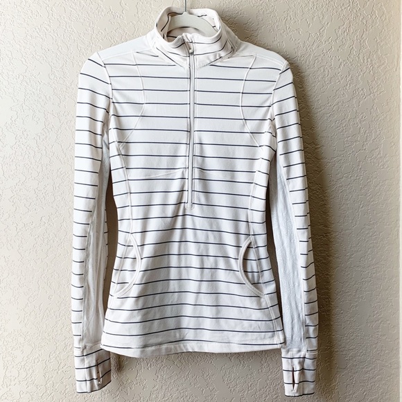 lululemon athletica Tops - Lululemon Star Runner stripe 1/2 zip top